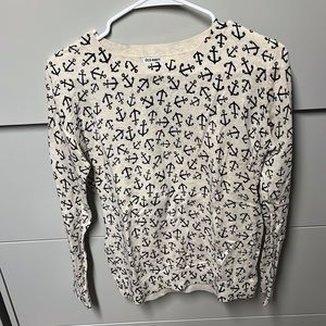 Old Navy Anchor novelty nautical Sweater size medium light weight 100% cotton